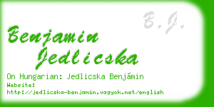 benjamin jedlicska business card